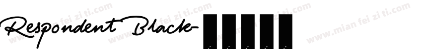 Respondent Black字体转换